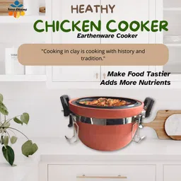 Terra Charms Clay Chicken Master Cooker 3 L Pressure Cooker-picture-26