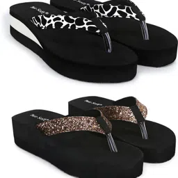 two soft Combo Pack Of 2 Stylish Casual Light & Soft Comfortable Daily Wear Women Slippers-picture-28