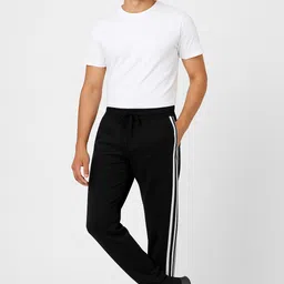 sark fashions Men Striped Black Track Pants image 2