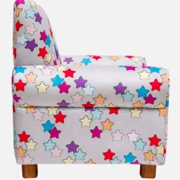 hasan's studio Joyville Low Back Kids Sofa small Bright Stars colourful Grey Colour image 5