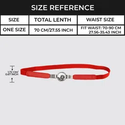 redhorns Women Casual, Evening, Formal, Party Red Artificial Leather, Fabric Belt image 4