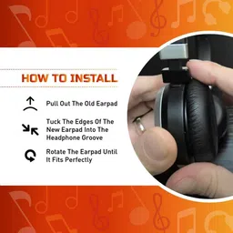 Crysendo 70mm Extra Thick Leather Cushions V2.0 | 2cm Thick Replacement Headphone Ear Pads | Compatible with Uproar Headphones Cushion ONLY | Protein Leather Cushion Replacement Headset Ear (V2.0) Over The Ear Headphone Cushion image 4