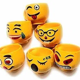 Pack of 6 Ceramic Emoji Cup Mug Set Colourful Smiley Coffee Tea Cups Mugs Set-image-57