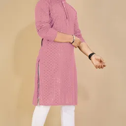 menskurta Men Cotton Rayon Kurta Pyjama Set-picture-28