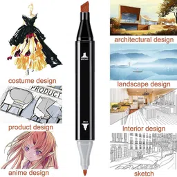 wynhard Color Marker Set 48 Pcs Marker Pen Set Alcohol Markers for Drawing Sketch Pen image 3