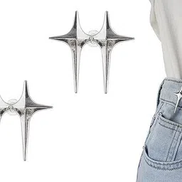 shubhpetal Adjustable Star Button for Jeans Detachable Decorative Waist Buckles (2pcs) Metal Buttons-picture-14