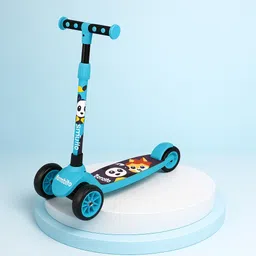 sasimo Scooter for Kids 3 Wheeler Foldable Kick Skating Cycle with Brake Bell LED Wheel image 3