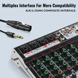 da.beatz. TP-6M 6 Channel Audio Mixer XLR/TRS USB BT 48V Phantom 99 DSP FX Aux Output Digital Sound Mixer image 3