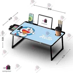zafra US COTTED HELLO DOREMON Wood Portable Laptop Table image 3