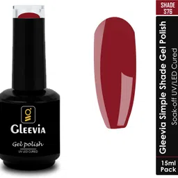 gleevia UV LED Soak-Off Simple Shade Gel Polish for Professionals 15ml Brush Cap S76 Shade S76-picture-21