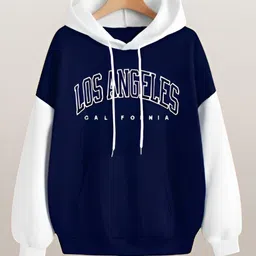 treasure look Men Full Sleeve Printed Hooded Sweatshirt image 1