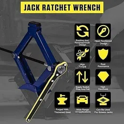 avira overseas Car Jack Ratchet Wrench |360 forward and reverse knob Labor-Saving design Vehicle Jack Stand image 2