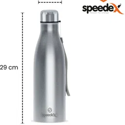 speedex Stainless steel 1 litre water bottle 1 ltr for school kids girls men boys 1000 ml Bottle image 2