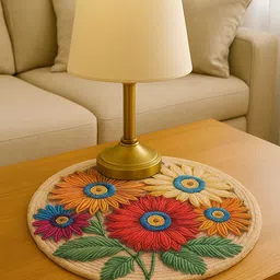 dayanidhi Round Pack of 1 Table Placemat-picture-23