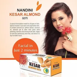nandini Kesar & Almond Goti Facial soap 25gm - Pack of 8 ( image 3