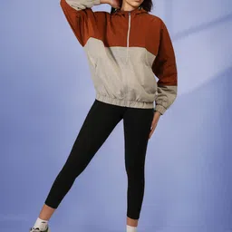 CHKOKKO Women Windcheater Colorblock Women Wind Cheater image 4