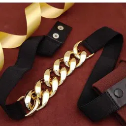 dakh Women Casual Black Fabric Belt image 3