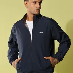 Dollar Reversible Lightweight Open Front Solid Men Wind Cheater image 2