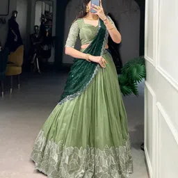 goondhi Embroidered Semi Stitched Lehenga Choli image 1