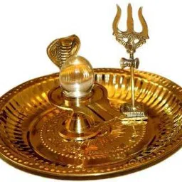 value crafts l Cystal Sligram Shiva Linag Lingam Statue Hindu Puja Brass with Snake Kalash Stand Decorative Pooja Thali Shivling Stone Trishul Set Home Decor Religious Spiritual Narmadeshwar Temple Decorative Showpiece - 12 cm-picture-20