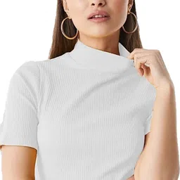 Casual Regular Sleeves Solid Women White Top-image-11
