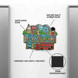 radiqore Souvenir Fridge Magnet | Collectible Indian City Magnets | High-Power Magnet Fridge Magnet Pack of 5 image 3