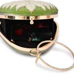 for the beautiful you Party Green Clutch image 4