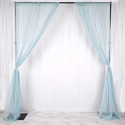 party midlinkerz Solid Blue Net Curtain Birthday Decoration Items Kit Combo For Kids & Adults Balloon image 4