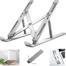 FALMAGU LPSTAND Aluminium Floor and Desk Stand Rotatable Laptop Stand with Adjustable Height Compatible with Universal Laptops image 4