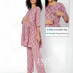 parashnath Women Night Suit Set Purple Printed-picture-25