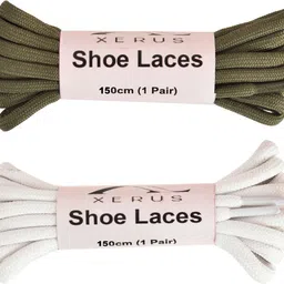 XERUS Shoe Laces Round Olive Green White For Boot Sport Hiking Shoe Lace-image-95