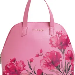 caprese Chloe Medium Floral Satchel Bag for Women|Adjustable & Detachable Strap (Violet) Messenger Bag-picture-12