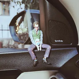lavitra Car Dashboard Joker Batman Dark Knight Sitting Figure Statue Toy Car Office-picture-27