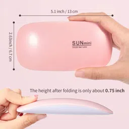 baragokul enterprise Mini Foldable Nail Polish Dryer Machine Portable Curing Lamp for All Gel Nail Polish Dryer image 2