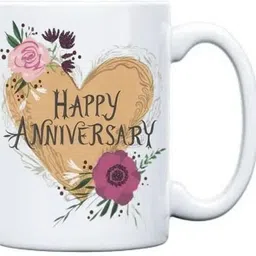 manorath Happy Anniversary Printed Coffee Cup Best Gift for Wife,Husband,Best Couple Gift Ceramic Coffee Mug image 3