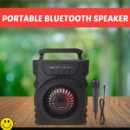 GUGGU 301(PORTABLE WIRELESS BLUETOOTH SPEAKER) Crystal Clear SoundWith Karaoke MicQ421 5 W Bluetooth Laptop/Desktop Speaker-picture-23