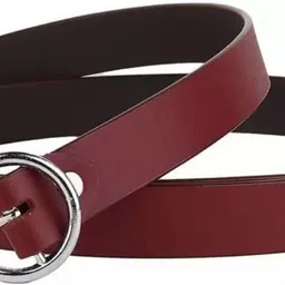 luxury leather Women Casual, Party, Evening, Formal Maroon Synthetic, Metal Belt-picture-21