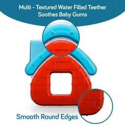 luvlap Baby Water Filled Silicone Teether for Teething Gums, Pack of 3, Teething Toy, 100% Food Grade Silicone Filled with Distilled Water, Star, House & Butterfly, Textured Surface Teether image 3
