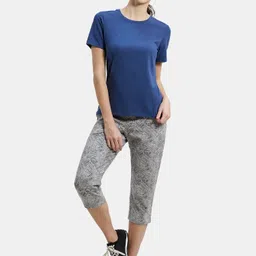 jockey 1300 Super Combed Cotton Elastane Stretch Women Grey Capri image 4