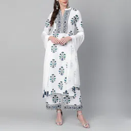 libas Women Cotton Blend Kurta Palazzo Set-picture-16