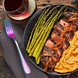 kitchantique Silverware Dinner Forks Set | 1-Pcs Flatware for Dinner, Party | Rainbow Stainless Steel Cutlery Set image 1