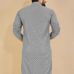 menskurta Men Embellished Cotton Rayon Straight Kurta image 2