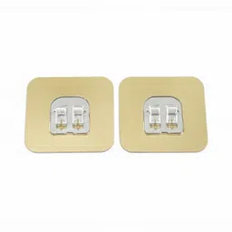 havnora by _ HKWB011025FKP14 Black powder coated MS holder, Golden color self adhesive clamps Towel Holder image 5