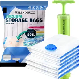 Reusable Vacuum Storage Bags for Clothes – Compression Storage Organizer Travel Storage Vacuum Bags-image-4