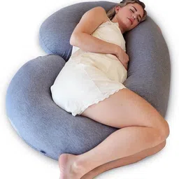 ag pro comfort C-Shape Full Body Pregnancy Pillow - Maternity Support for Back, Legs & Belly Polyester Fibre Stripes, Solid Pregnancy Pillow Pack of 1-picture-29