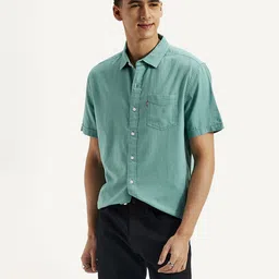levi's Men Slim Fit Solid Spread Collar Casual Shirt-picture-10
