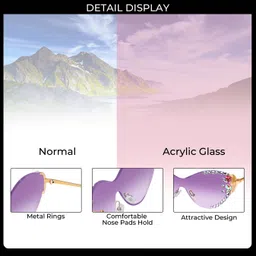 youth club Photochromatic Lens Cat-eye Sunglasses (Free Size) image 3