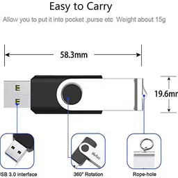 sippytales TwisterBlack 128 GB Pen Drive Compatible with Laptop, Audio Player, Television, Desktop Computer USB 2.0 Plastic, Metal Case image 3