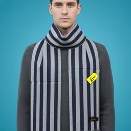 MHAX Striped Men Muffler image 2