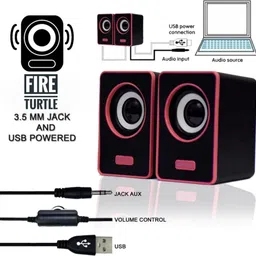 fire turtle Bass Sub woofer System For PC Laptop 3 W Laptop/Desktop Speaker image 2